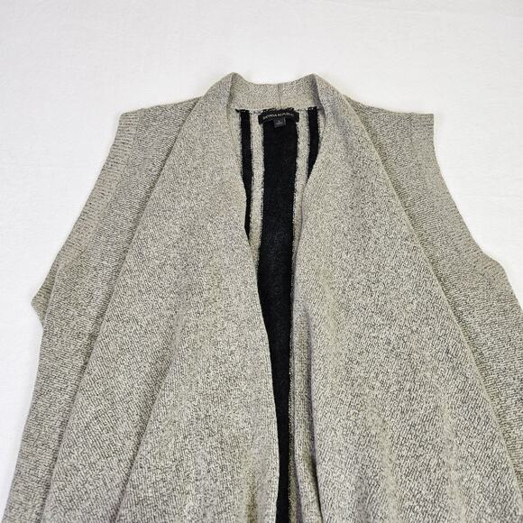 Banana Republic Women L Open Sweater Vest Wool Alpaca Mohair Boho Knit Lagenlook - Picture 10 of 16